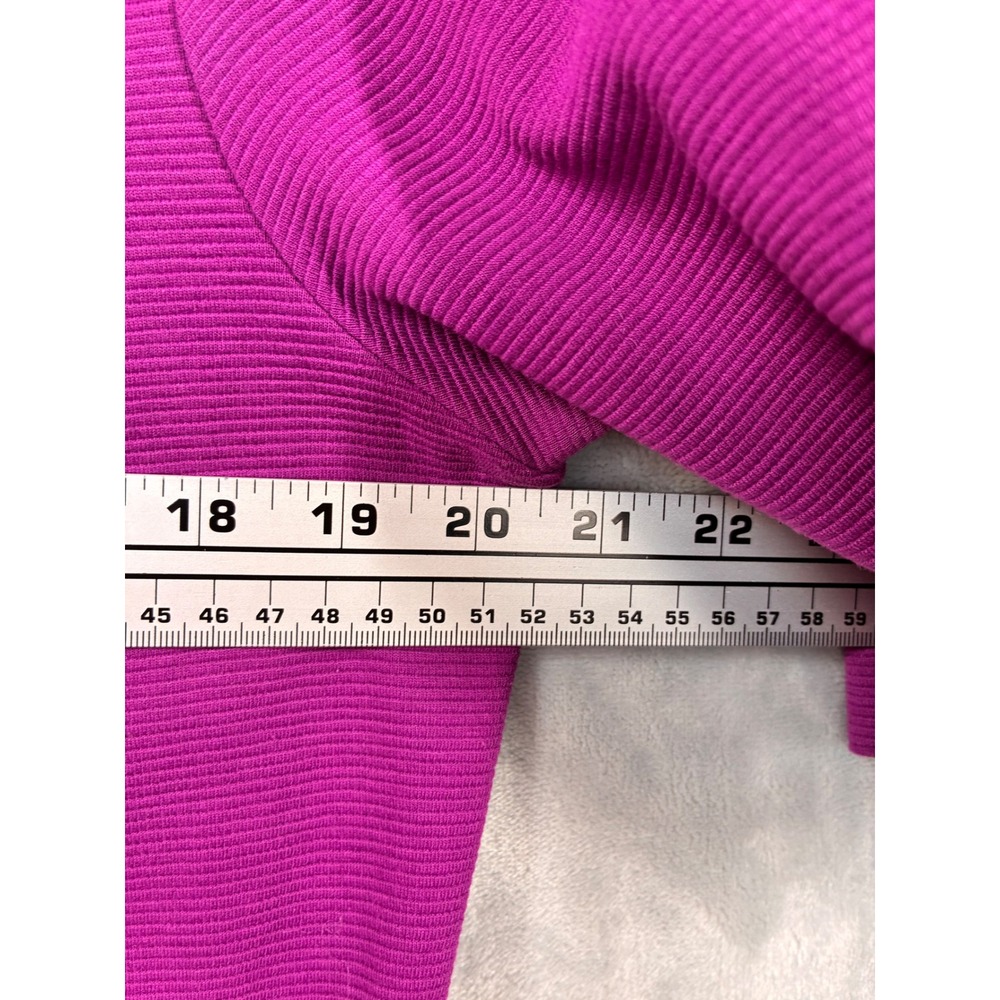 Boden Purple Ottoman Ribbed V-Neck Shift Dress Pockets US 14R J0235 - Picture 4 of 8